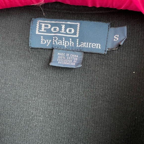 POLO Ralph Lauren pullover. Mens size S. 3/4 zip Black - Picture 3 of 7